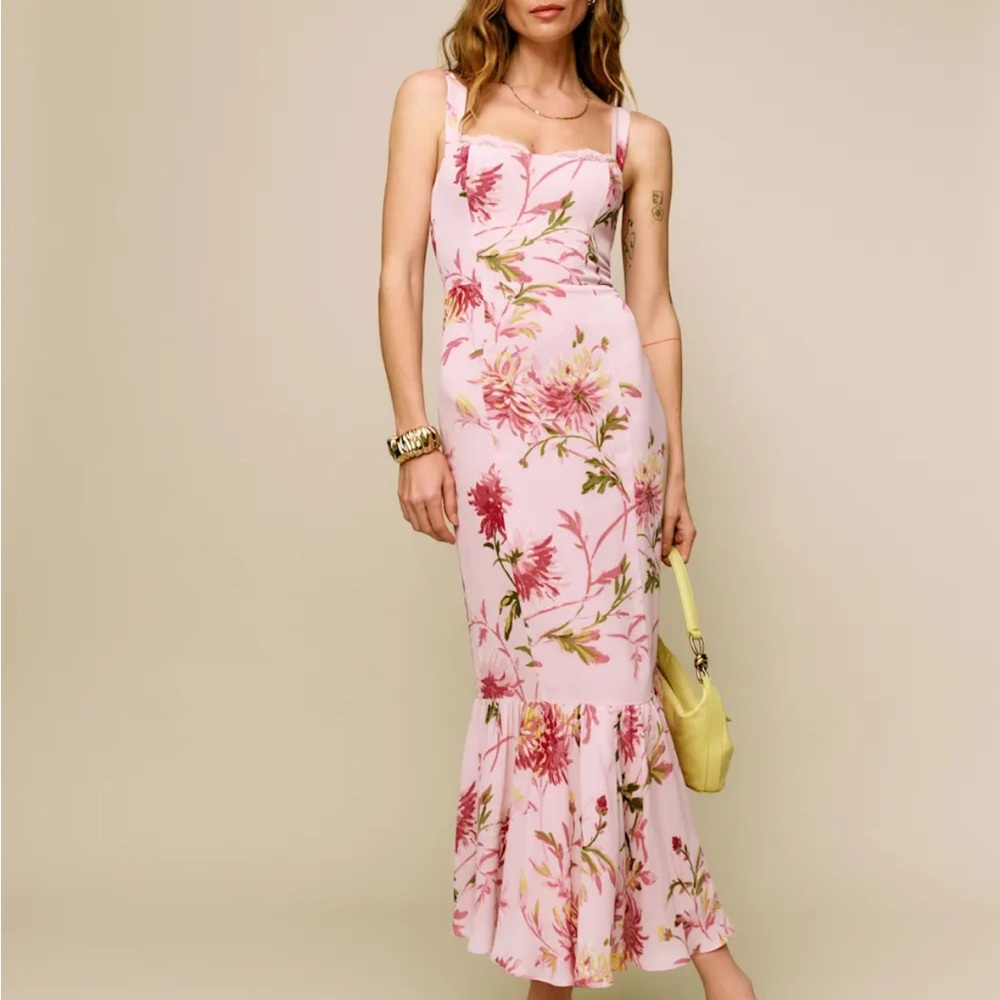 NWT Reformation Irisa Dress in Chrysanthemum (Pink) - Size 8